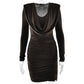 New V-neck Pure Yet Seductive Style Sexy And Elegant Bodycon Dress