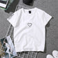 Embroidery Love Summer New Letters All-match Short Sleeve