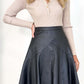 Women's High Waisted Mid Length Pleated Skirt