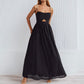 High-waisted Chic And Sexy French-style Slip With A Backless Designlong Dress
