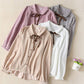Cute Bow Top With Sweet Lace Long Sleeves