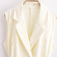 European And American Double Breasted With Belt Vest Pleated Skirt Dress