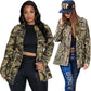 Ladies Camouflage Workwear Casual Baseball Jacket