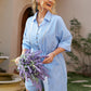 New Loose Patchwork Cotton Striped Ladies Slim Fashion Jumpsuit