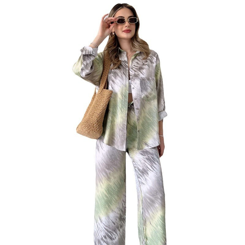 Ensemble décontracté à la mode européenne et américaine avec pantalon large