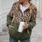 Women's Leopard Panel Winter Coat Top