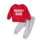 Trade Sweater Round Neck Letter Print Top Trousers Two-piece Set Multi-color Factory Direct Sales