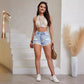 Vêtements pour femmes, mode européenne et américaine, shorts en jean à trous