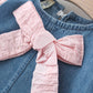 Baby Girl Dress Solid Color Denim Princess Skirt