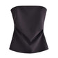 European And American Summer Wind Women's Solid Color Slim Tube Top