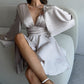 Women's Solid Color Long Sleeve Dress