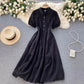 Breasted Slim-fit Mid-length Design Hollow-out First Love Dress