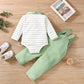Ensemble pull-over en coton vert sans chemisier à capuche et pantalon