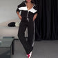 Women's Casual Advanced Contrast Color Comfortable Loose Sweater Pants Suit