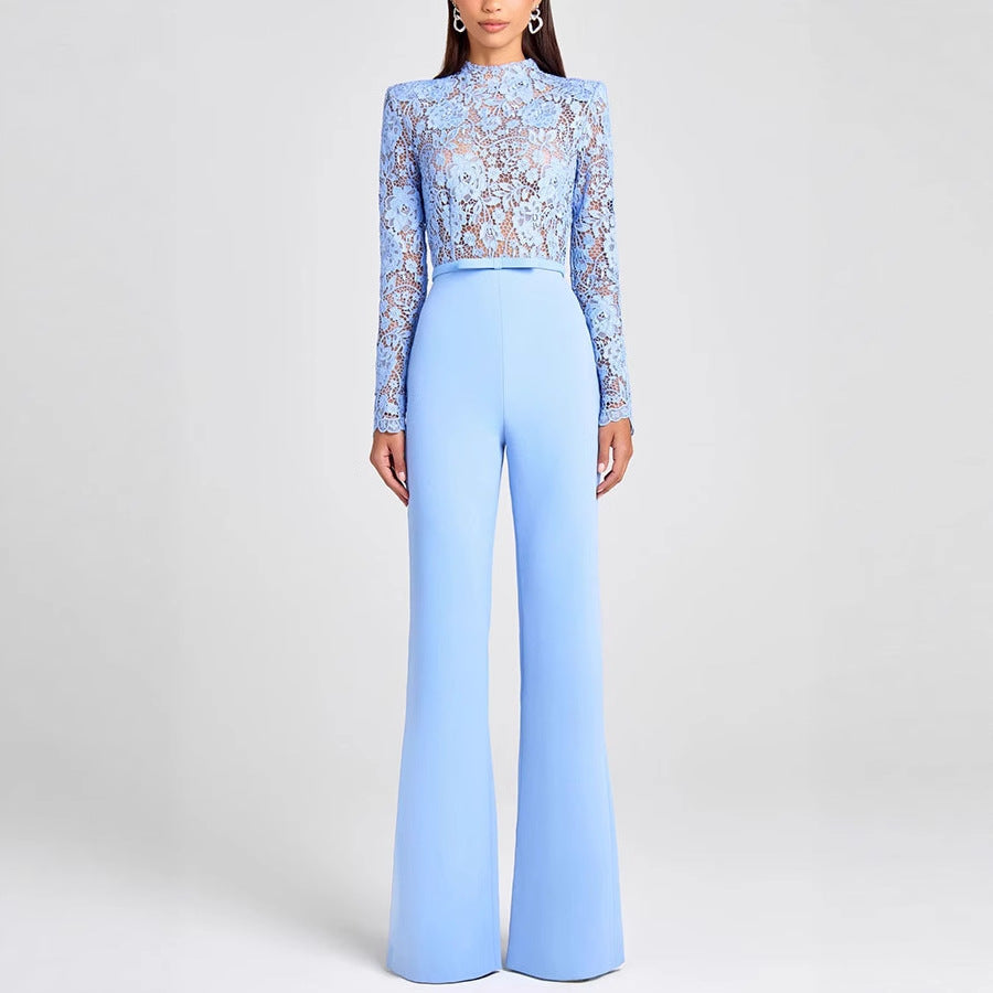 Women's Lace Fashion Long Tassel Jumpsuit