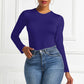Bodysuit Women's Solid Color Long-sleeved Round Neck Bottoming Shirt Top