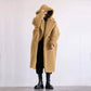 Manteau mi-long en fausse fourrure pour femme, style décontracté, automne et hiver