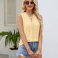 Women's Hole Hollow-out V-neck Sleeveless Stitching Vest