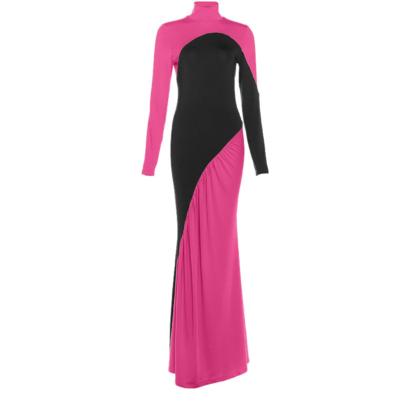 Fashionable And Creative Street-Style Patchwork High-Waist Bodycon Dress For Women