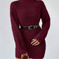 European And American Autumn And Winter Half-high Collar Knitwear Dress