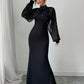Womens Solid-Color Fashionable Patchwork Bodycon Dress