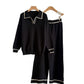 New Contrast Color Fashion Casual Women's Suit