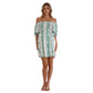 Elegant, Versatile Linen Dress With A Floral Print And Lace Trim