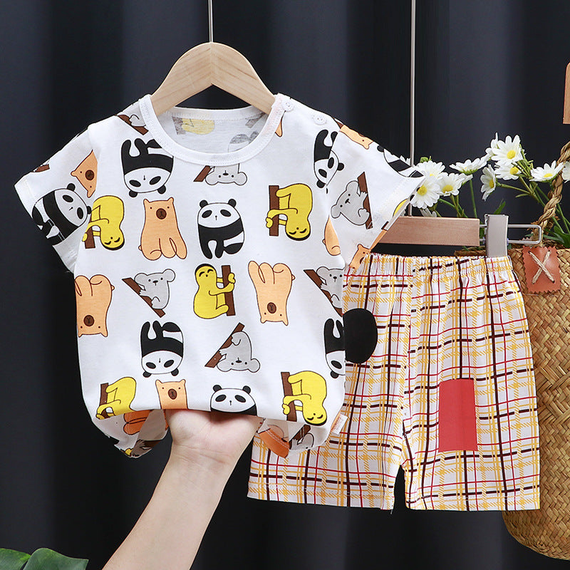 Ensemble à manches courtes pour enfant en pur coton