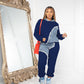 Fashion Casual Sweater Ankle-tied Long Twinset Suit
