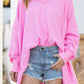 Solid Color Exposed European And American Loose Long-sleeved Sweater