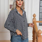 Fashion Geometry Pattern Printed Shirt Women's Long Sleeve