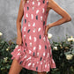 Womens Loose-Fitting Sleeveless Printed Dress