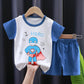 Ensemble t-shirt d'été à manches courtes pour enfant en pur coton