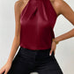 Women's Satin Halter Sleeveless Vest