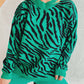 Commuter Knitted Two-piece Zebra Pattern Contrast Color