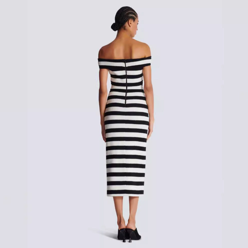 Women's Fashion Shoulder-baring Two-piece Set