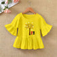 T-shirt à manches volantées pour enfant, bas d'été