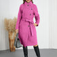 Manteau en laine de couleur unie, chaud et épais