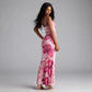 V-neck Mid Waist Fashionable Dress