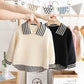 Pull simple et tendance pour enfant, couleur unie