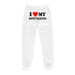 Pantalon imprimé « J'aime mon copain » Pantalon de survêtement décontracté pour homme et femme Pantalon de sport