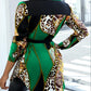 Autumn Winter Printed Contrast Shirt Women