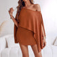 One-shoulder Design With Slit Sleeves Versatile For Commuting And Leisure