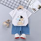 Costume à manches courtes pour enfants, beaux vêtements pour garçons
