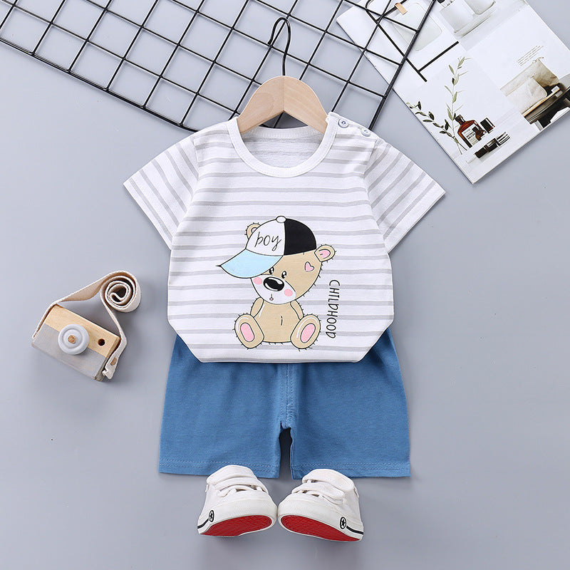 Costume à manches courtes pour enfants, beaux vêtements pour garçons