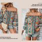 European American Fashion Floral Print Women's Blouse