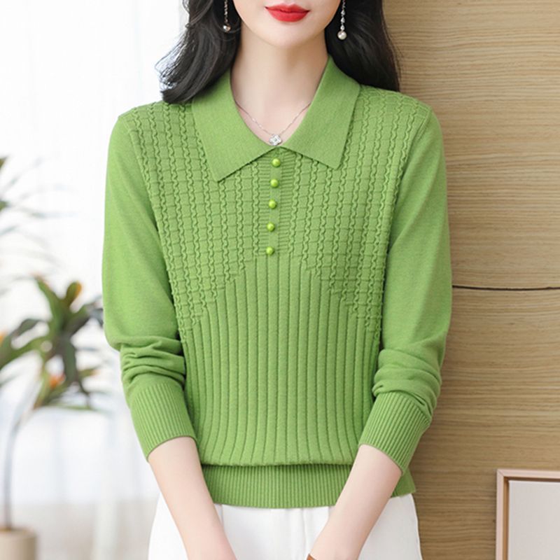 Pull femme en tricot à revers perlé