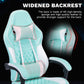 Ergonomic Video Gamer Chairs,Computer Gaming Chairs With Massage Lumbar Support And Footrest,Racing Style Computer Chair Adjustable Headrest For Adults,GREEN