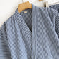 Japanese Lace-up Kimono Pajamas Men's Cotton Washed Loose