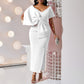 European And American Big Bow Split Sheath Dress
